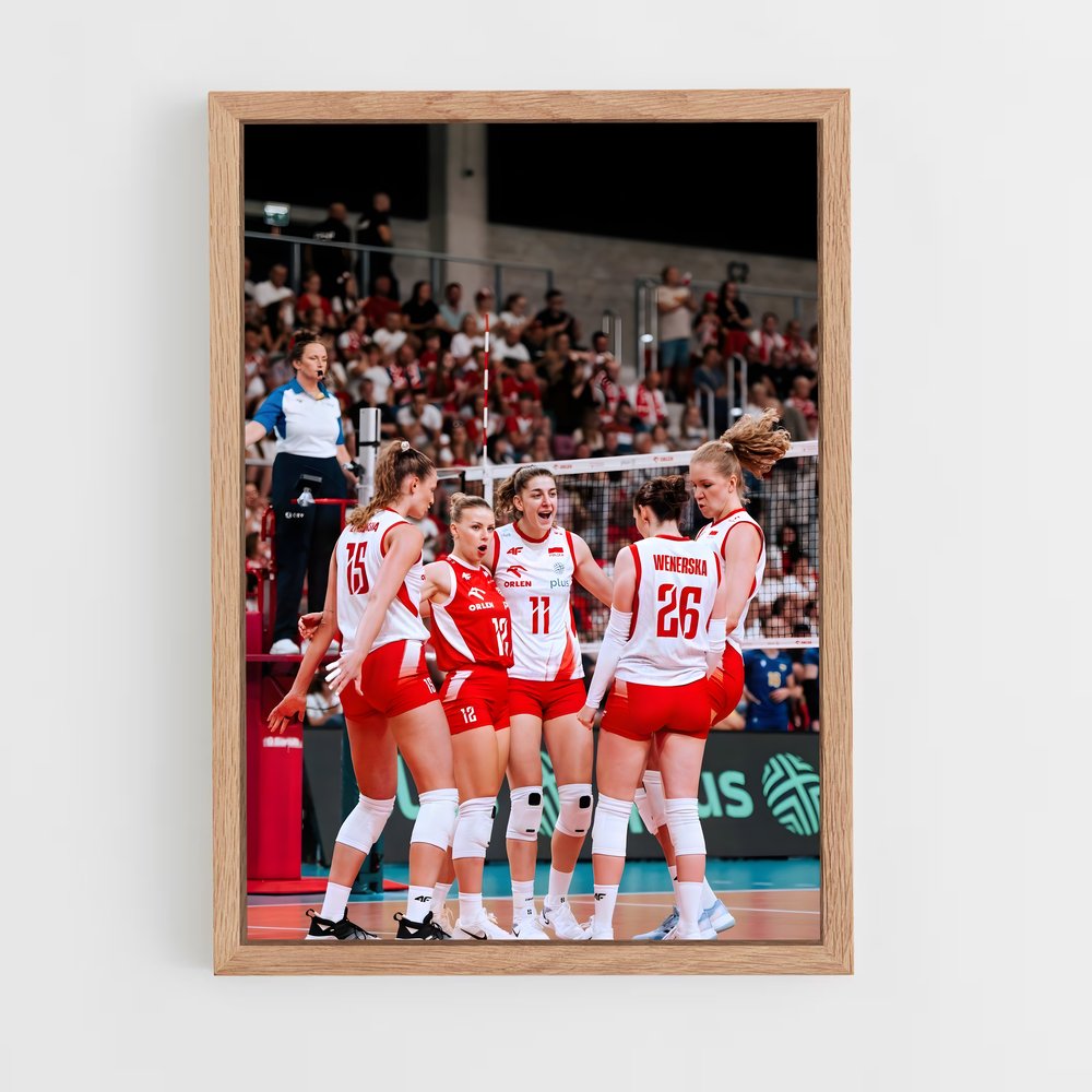 Poster Équipe de Volley Féminine – affiche Volleyball (vue 4)